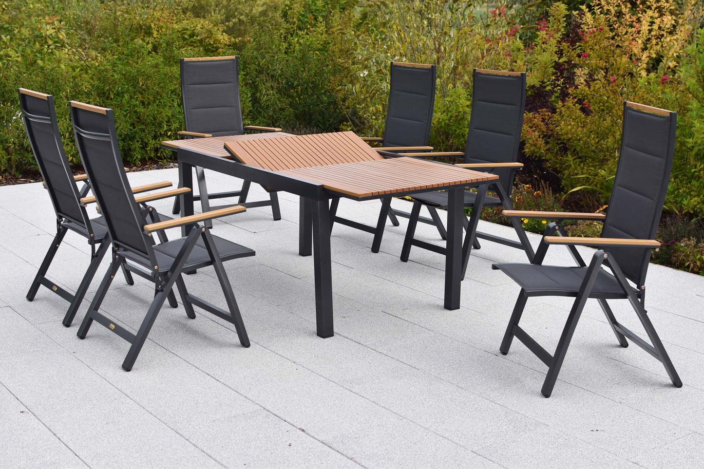 Verona Set 7tlg.
Aluminium/Textil/Polywood