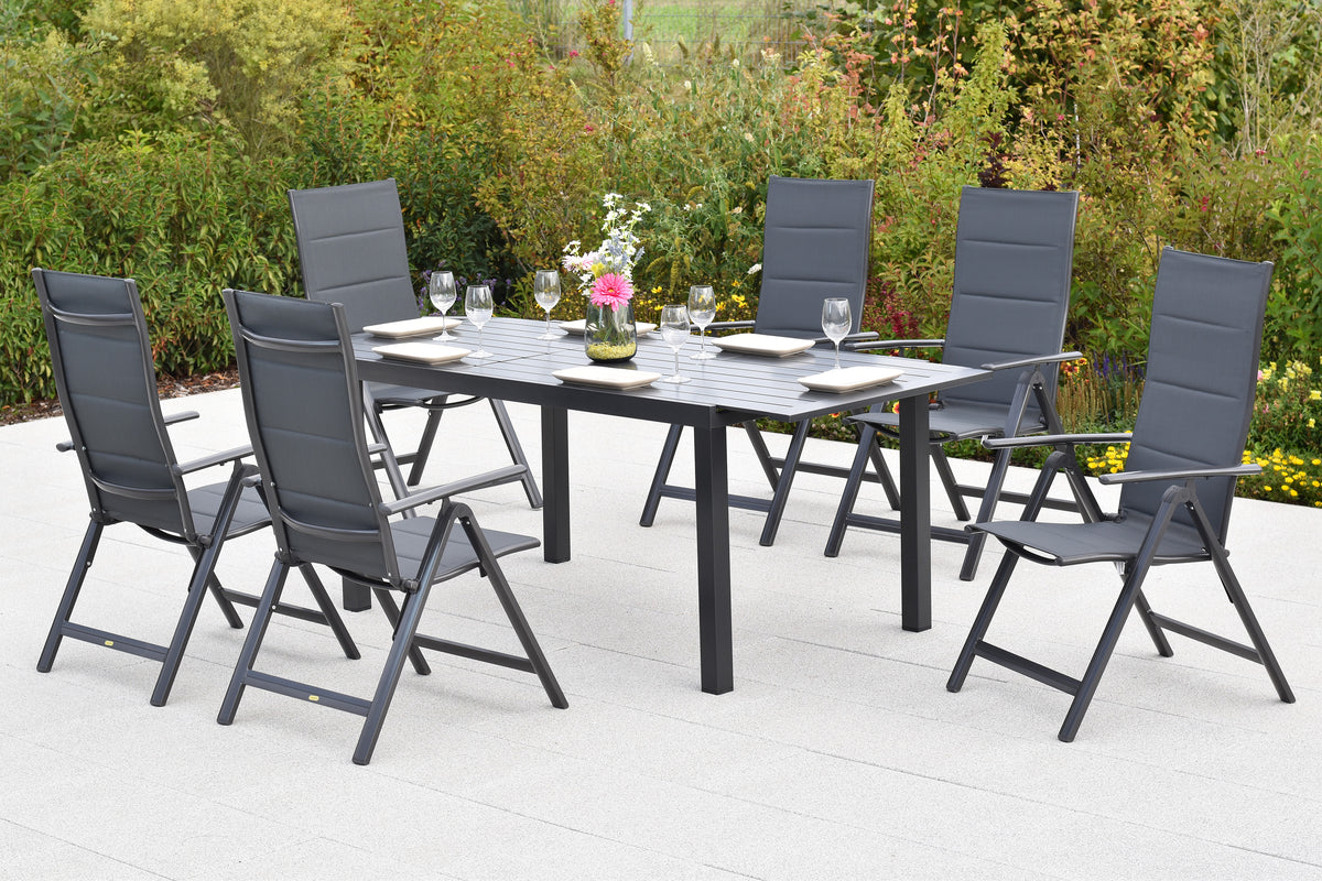 Taviano Set 7tlg.
Aluminium/Textil