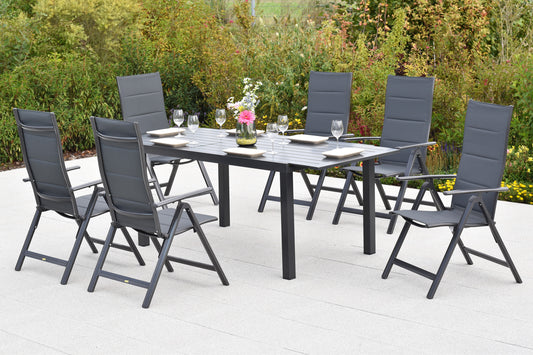 Taviano Set 7tlg.
Aluminium/Textil