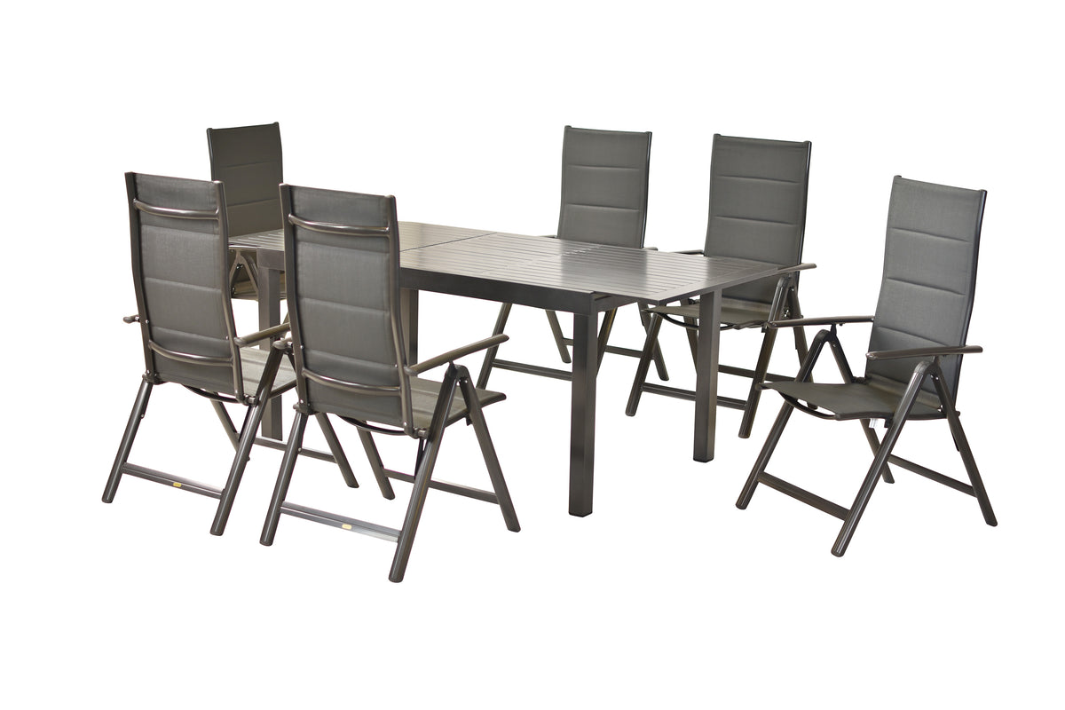 Taviano Set 7tlg.
Aluminium/Textil