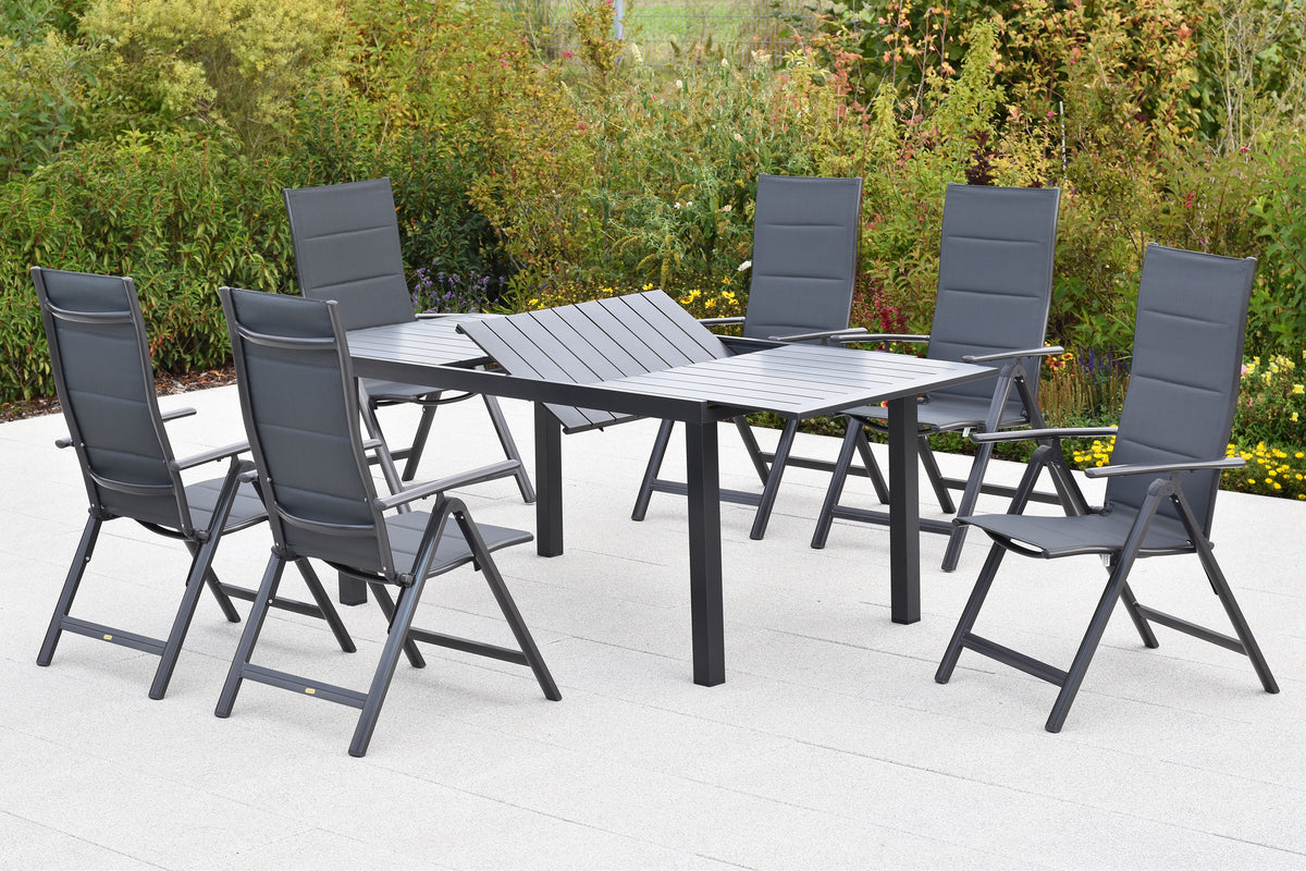 Taviano Set 7tlg.
Aluminium/Textil