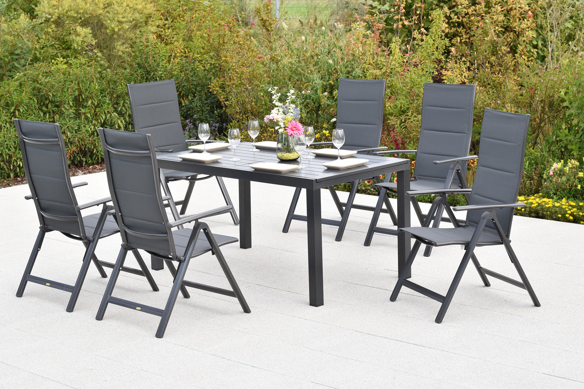 Taviano Set 7tlg.
Aluminium/Textil