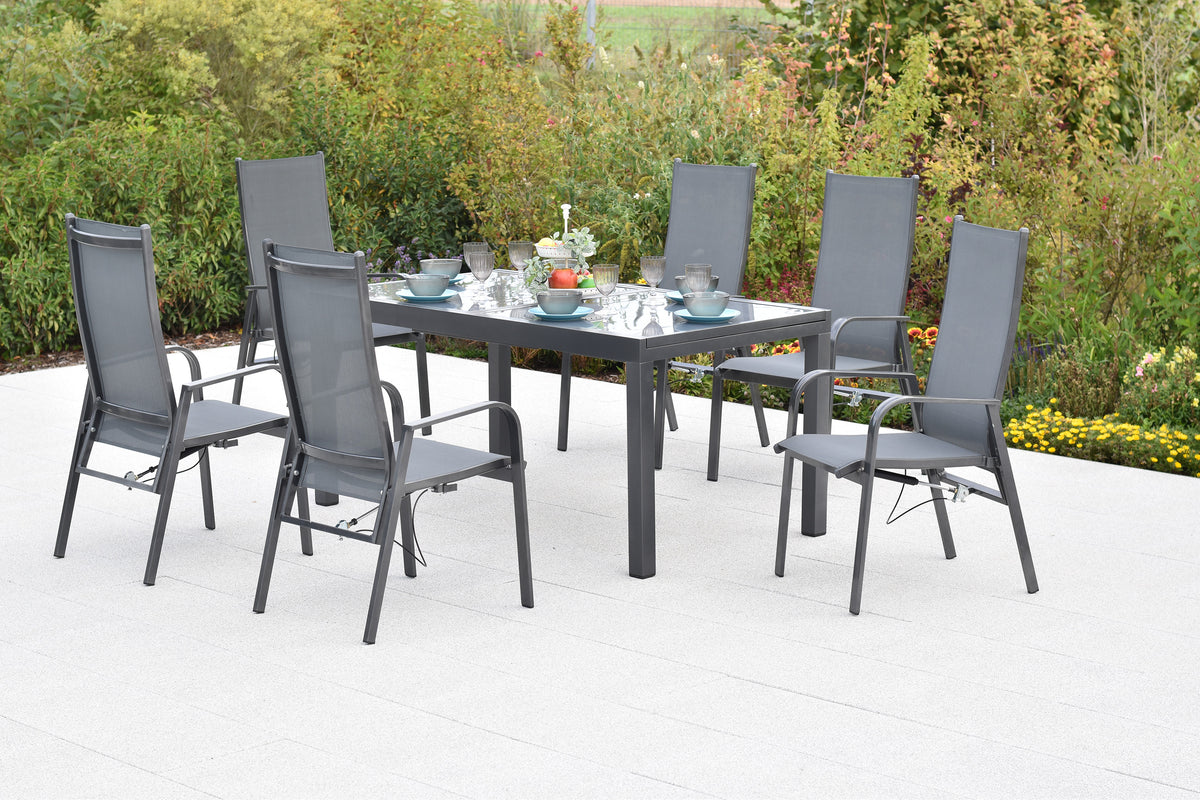 Alassio Set 7tlg.
Alu/Textil