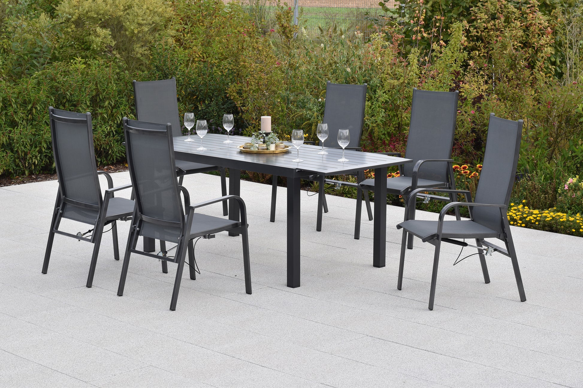 Alassio Set 7tlg.
Alu/Textil