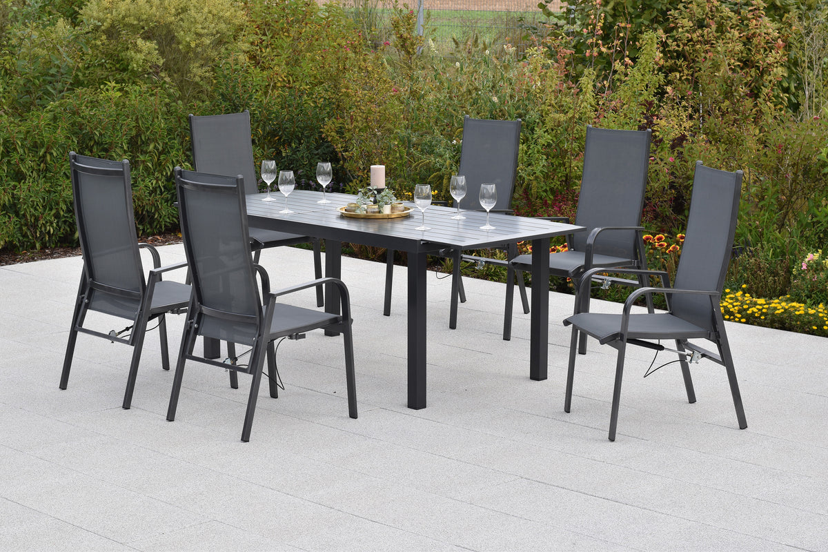 Alassio Set 7tlg.
Alu/Textil