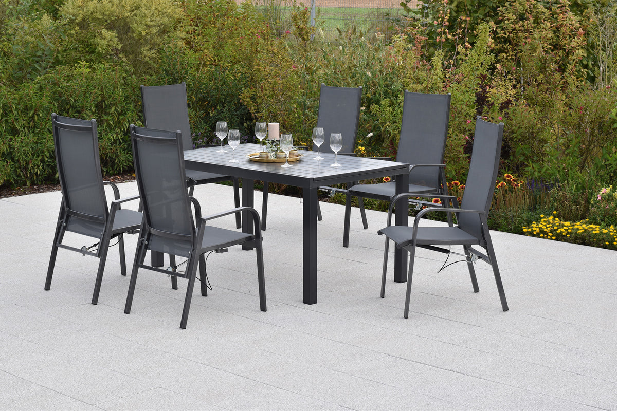 Alassio Set 7tlg.
Alu/Textil