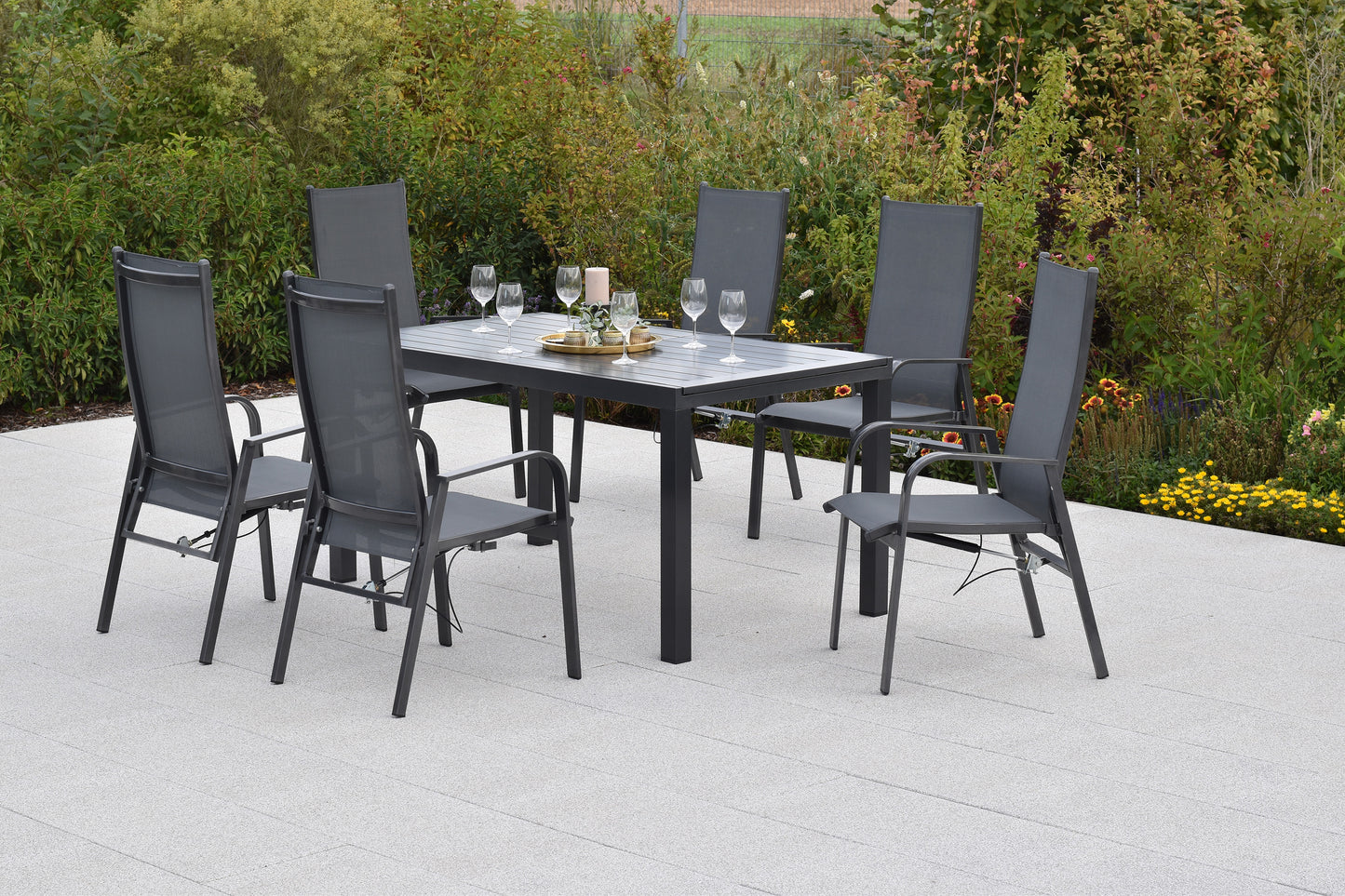 Alassio Set 7tlg.
Alu/Textil