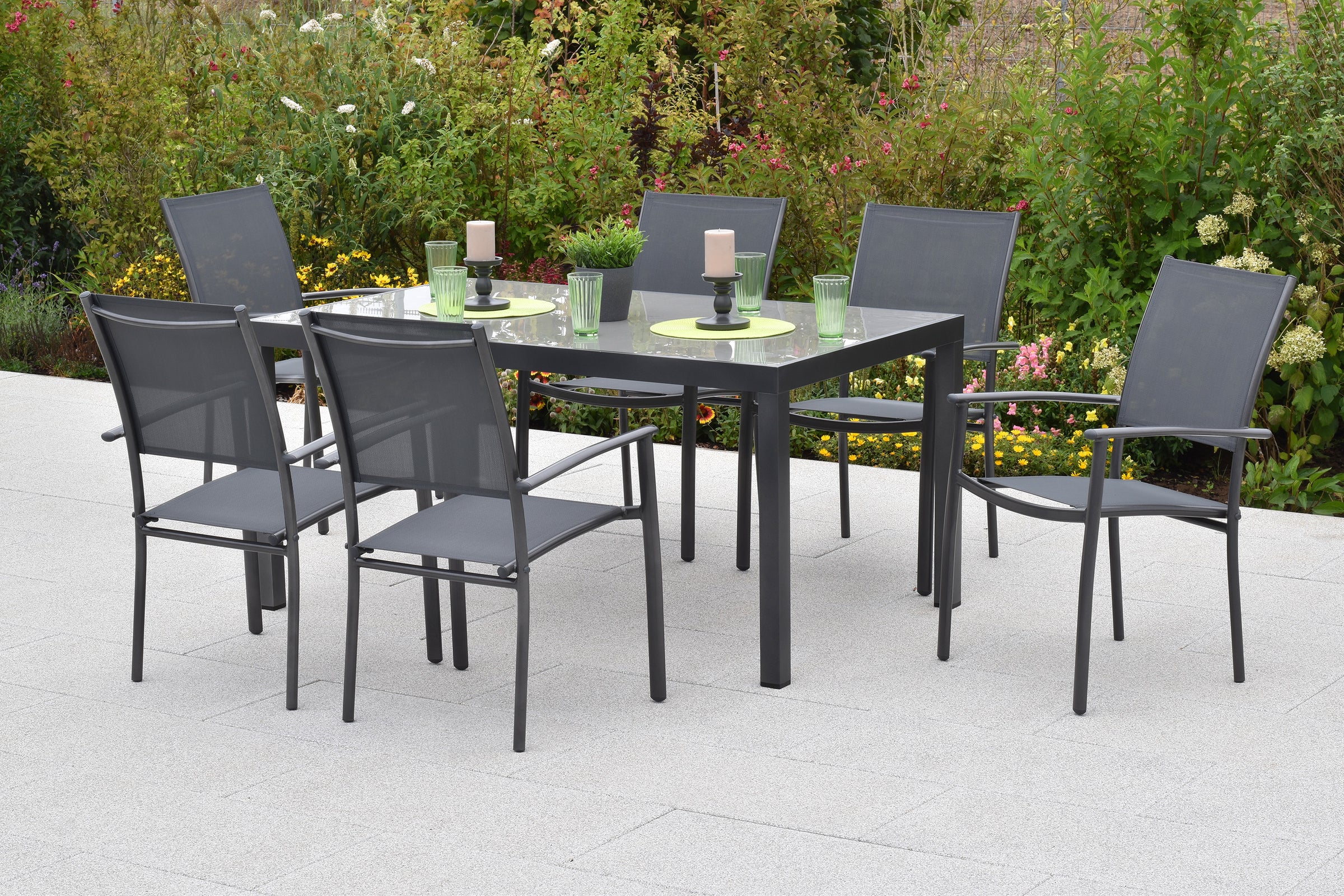 Milano Set 7tlg.
Alu/Textil