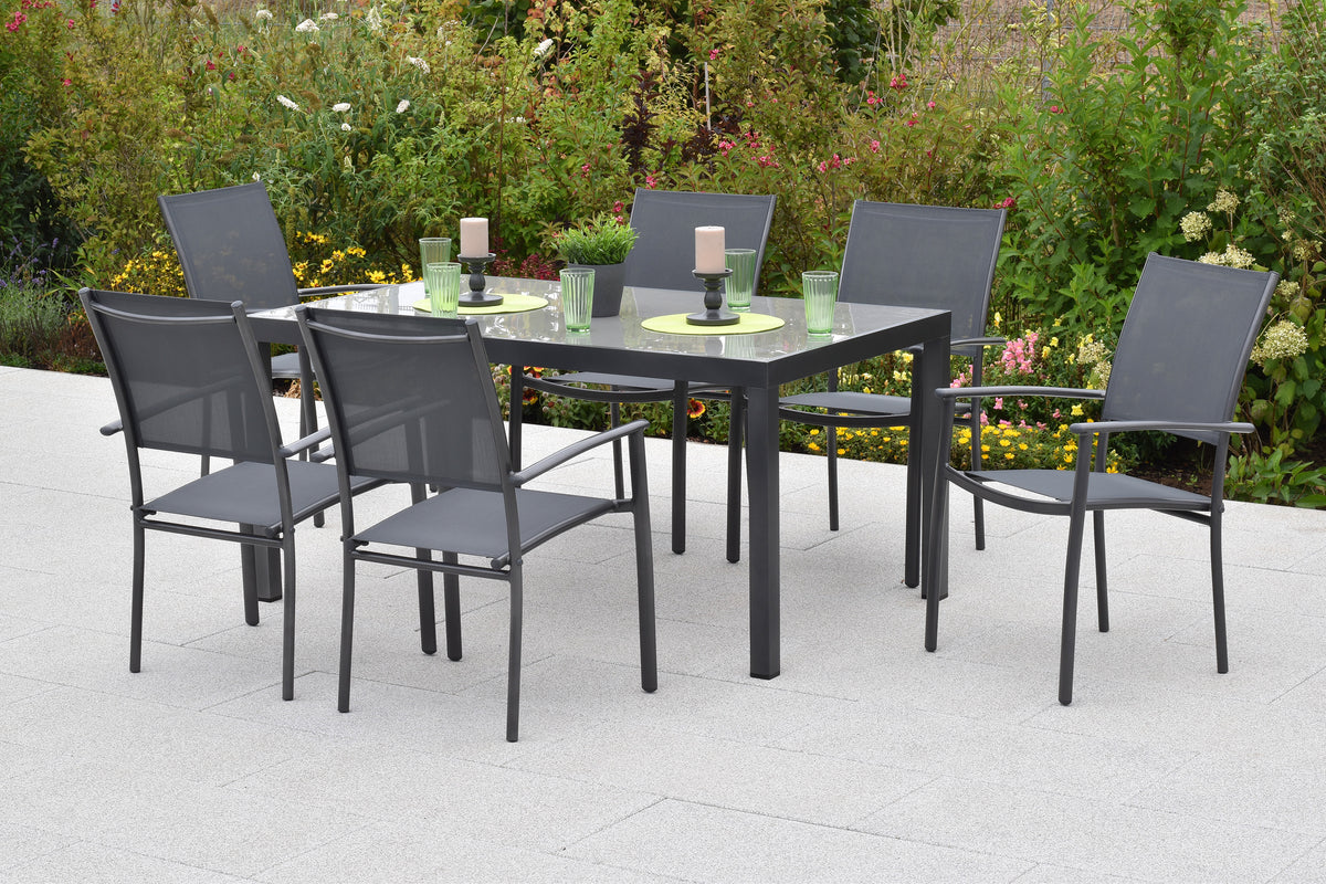 Milano Set 7tlg.
Alu/Textil