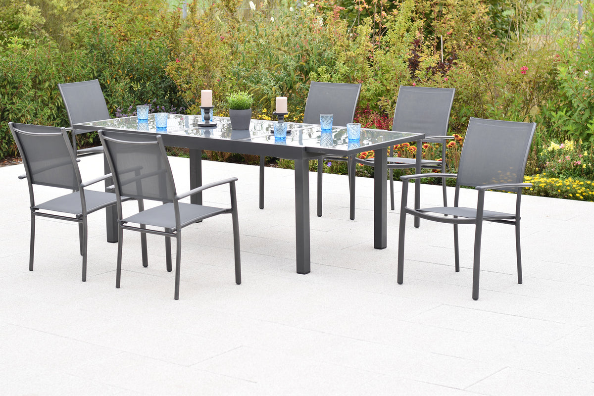 Milano Set 7tlg.
Alu/Textil