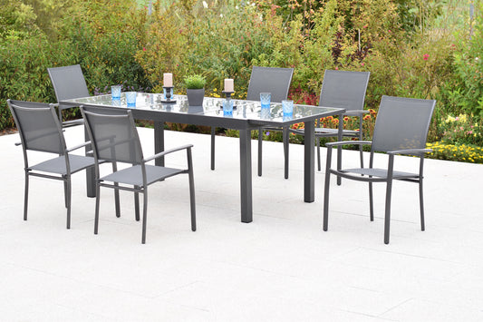 Milano Set 7tlg.
Alu/Textil