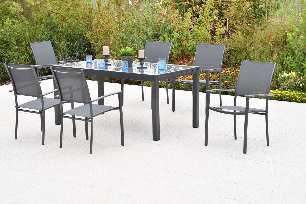 Milano Set 7tlg.
Alu/Textil