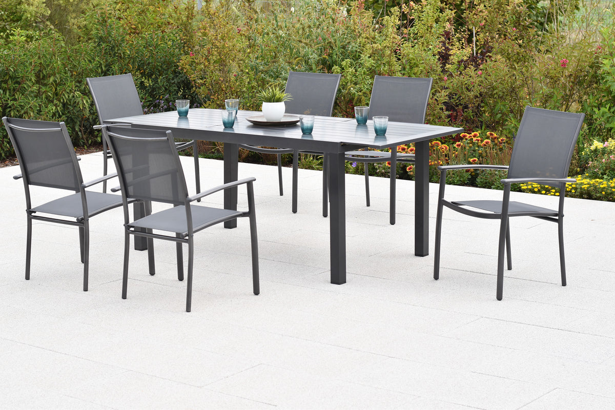 Milano Set 7tlg.
Alu/Textil