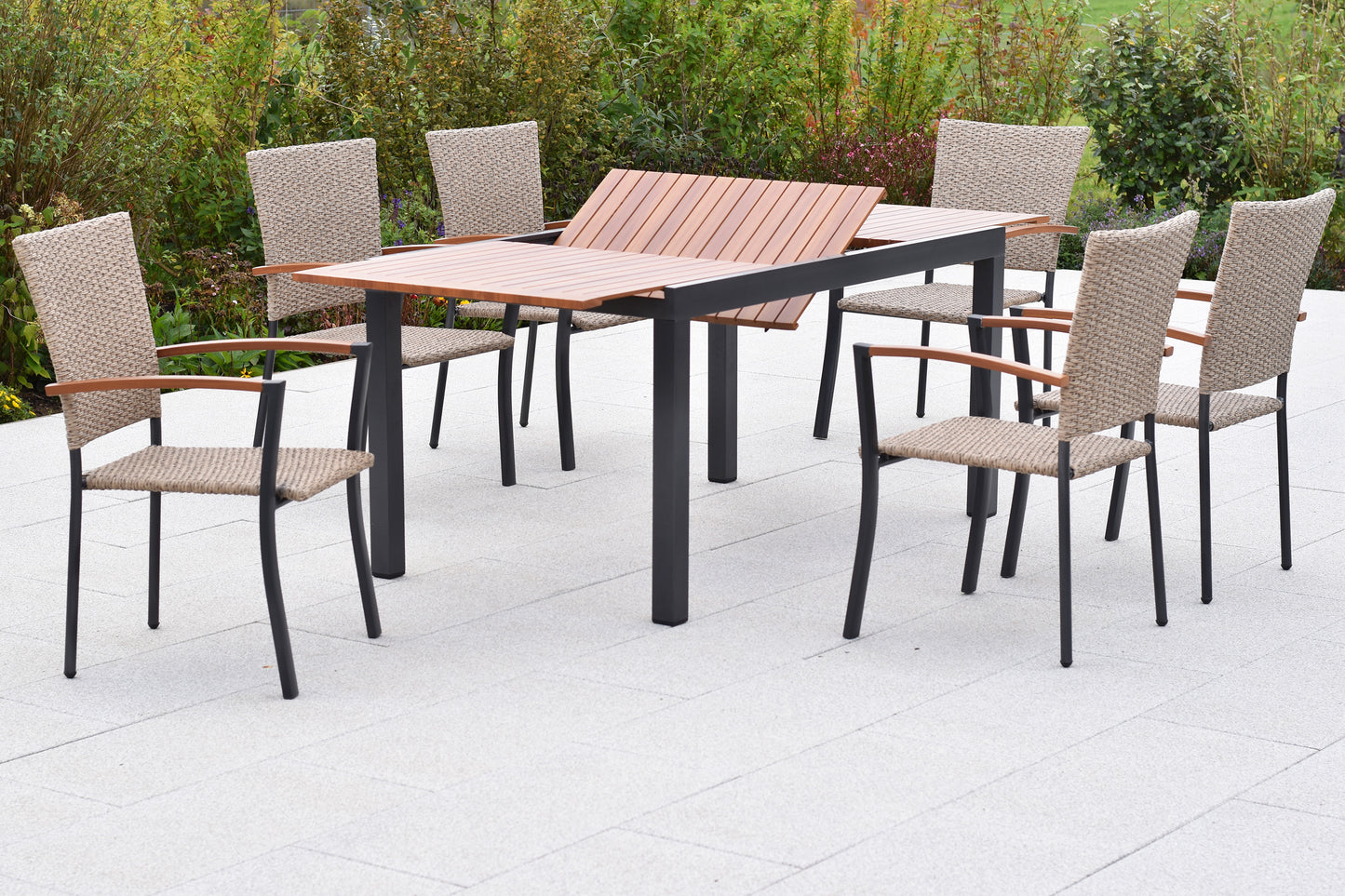 Teramo Set 7tlg.
Alu/KS-geflecht/Polyrattan