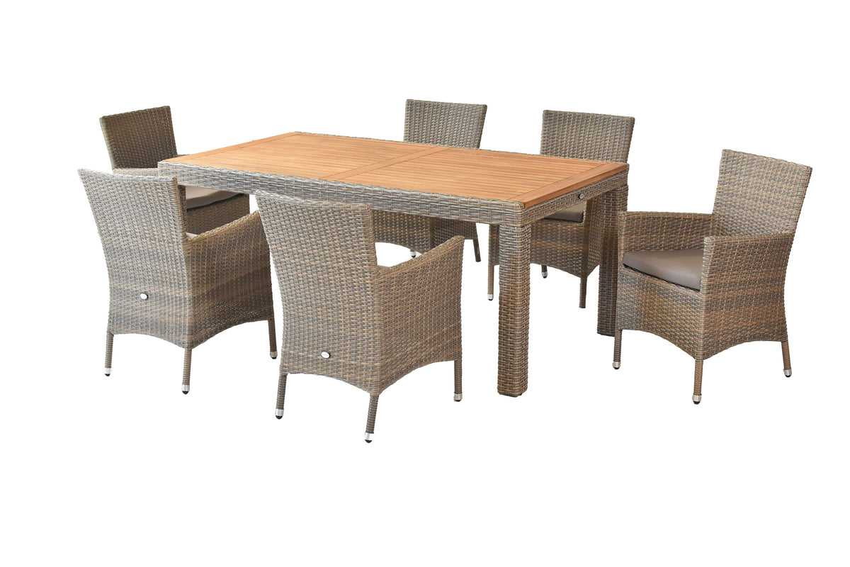Teneriffa Set 13tlg.
Aluminium/Kunstoffgeflecht