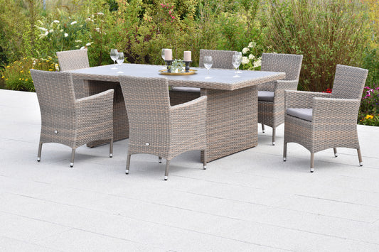Teneriffa Set 13tlg.
Aluminium/Kunstoffgeflecht