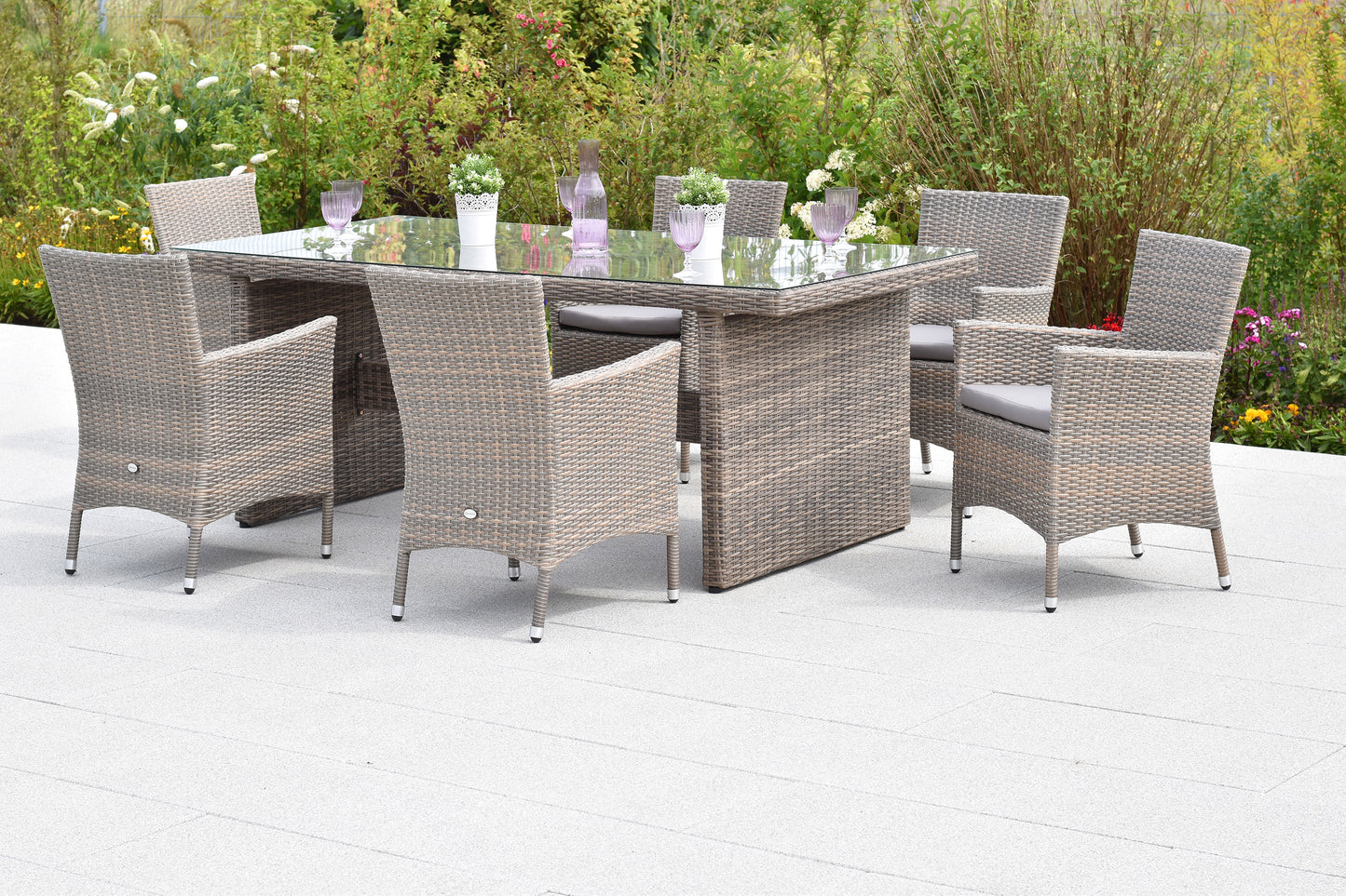 Teneriffa Set 13tlg.
Aluminium/Kunstoffgeflecht