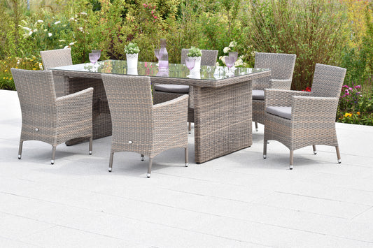 Teneriffa Set 13tlg.
Aluminium/Kunstoffgeflecht