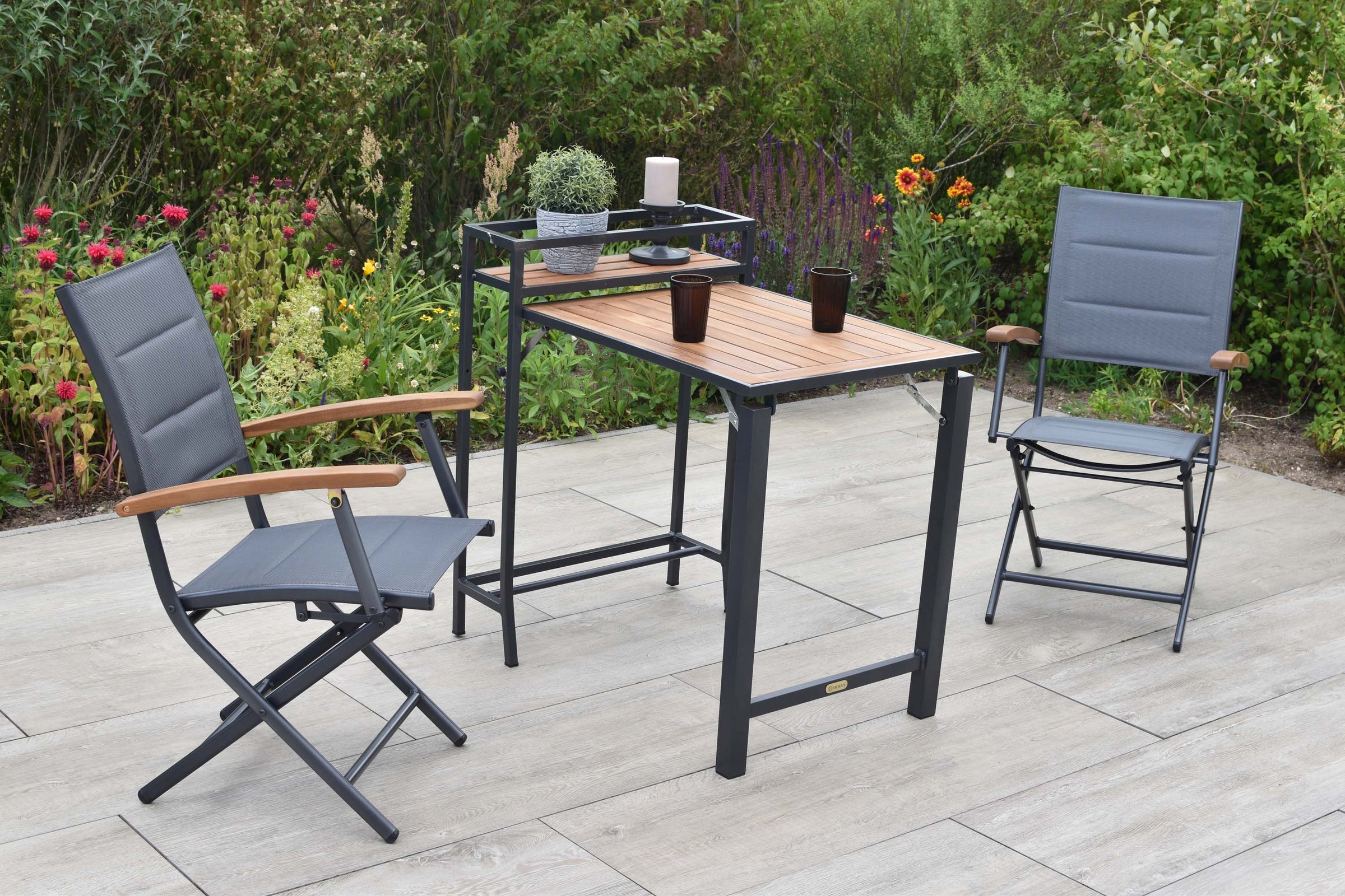 Paxos Set 3tlg.
Aluminium/Textil/Akazie