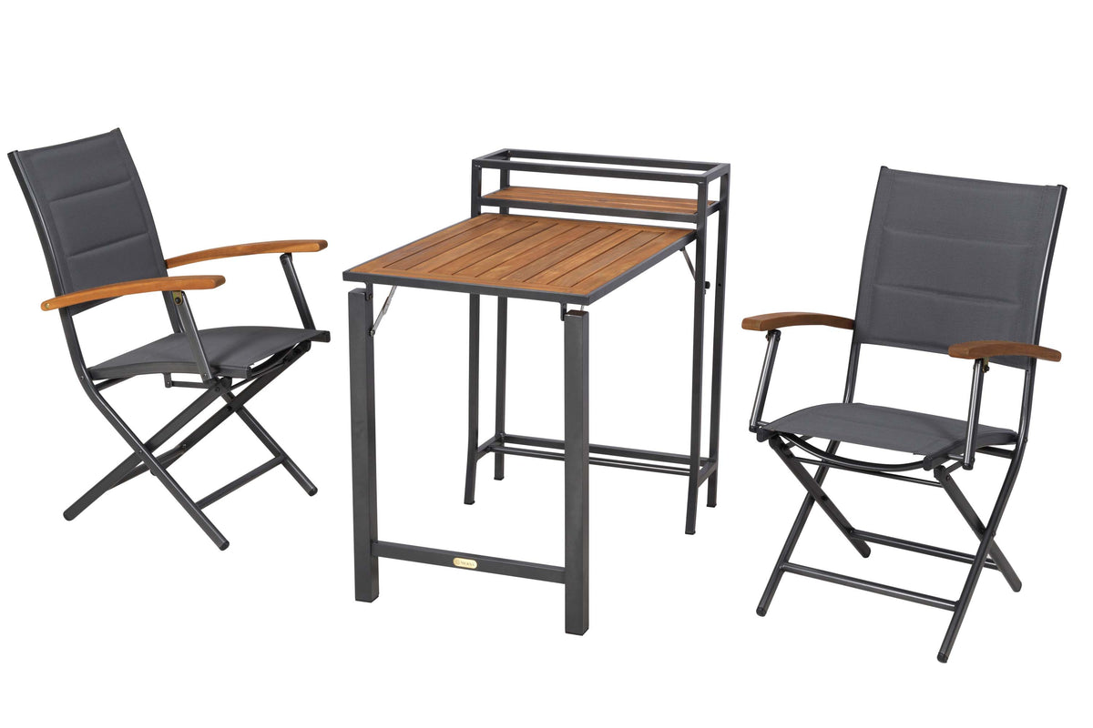 Paxos Set 3tlg.
Aluminium/Textil/Akazie