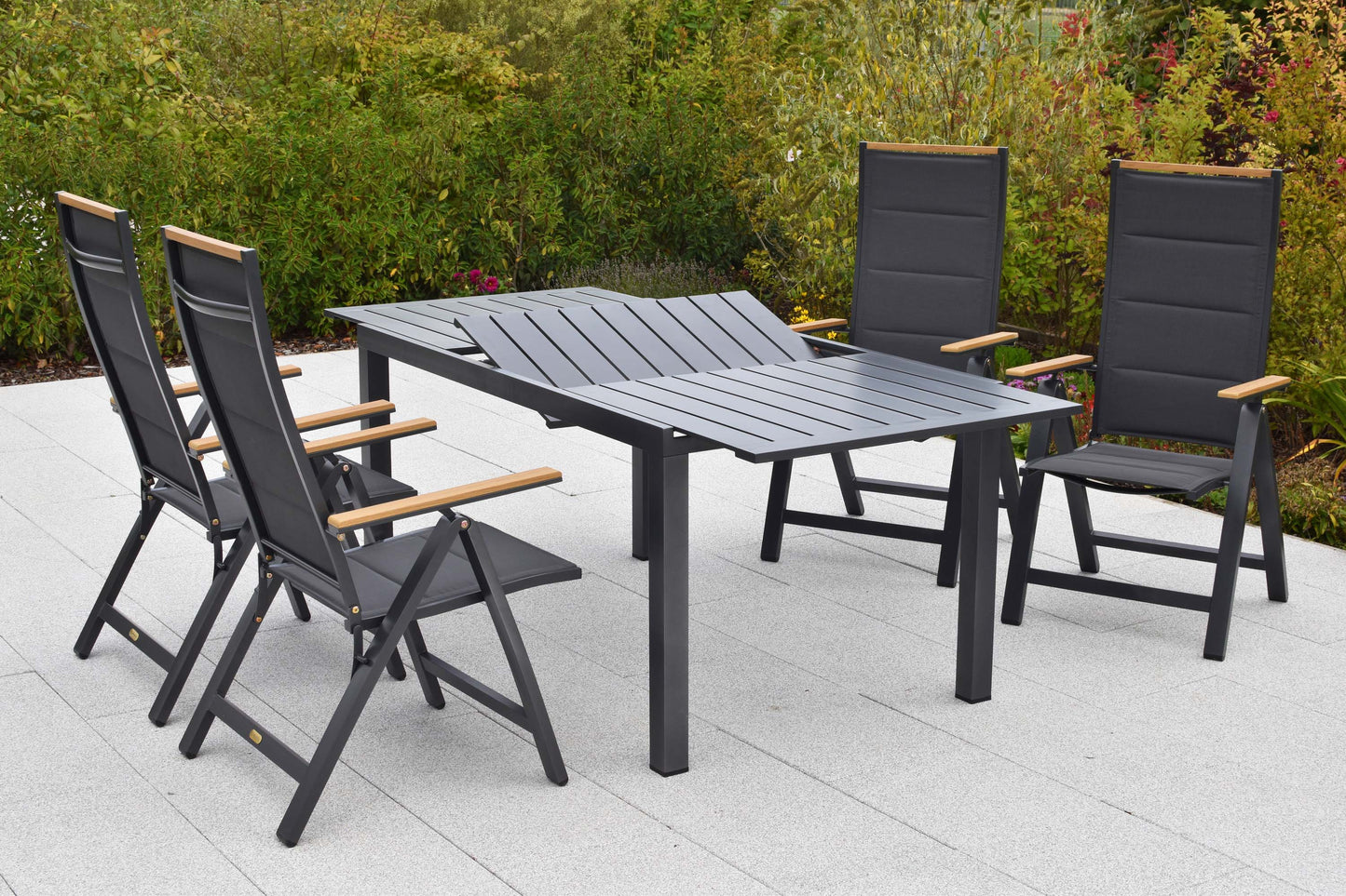 Verona Set 5tlg.
Aluminium/Textil/Polywood