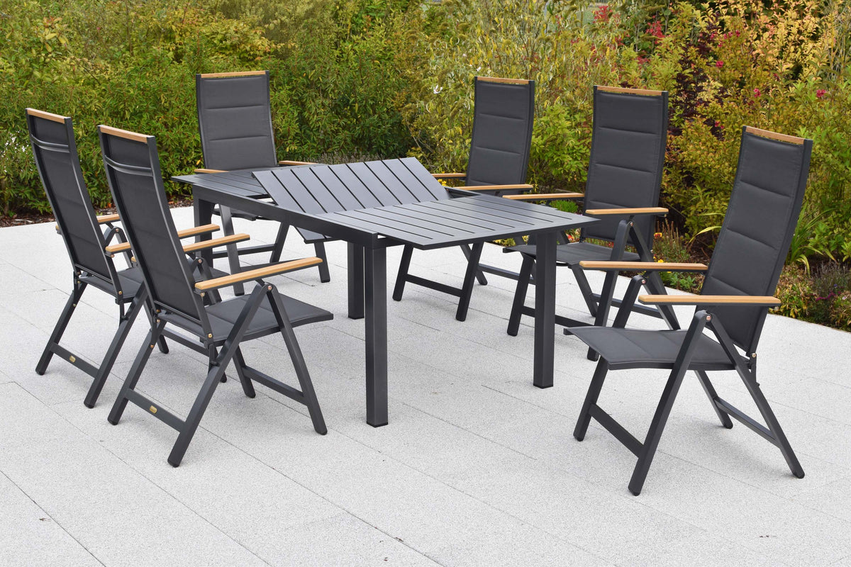 Verona Set 7tlg.
Aluminium/Textil/Polywood