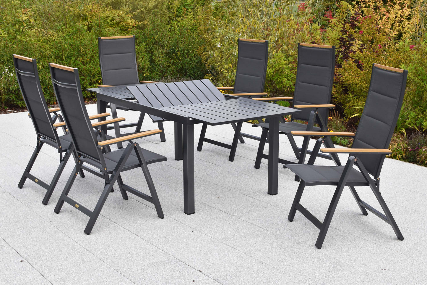 Verona Set 7tlg.
Aluminium/Textil/Polywood