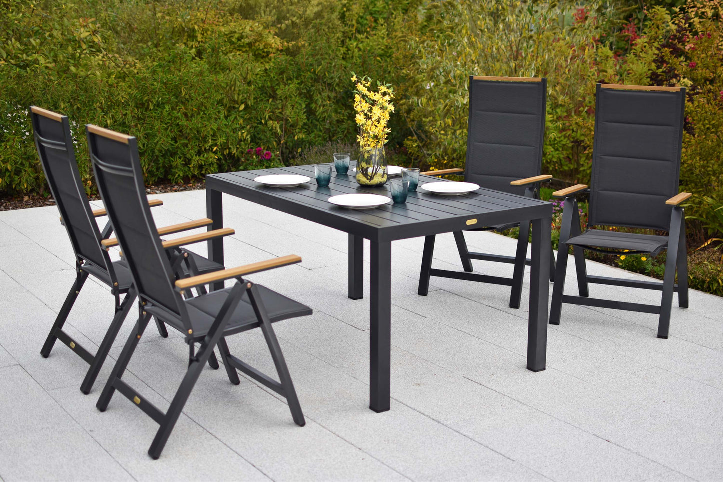Verona Set 5tlg.
Aluminium/Textil/Polywood