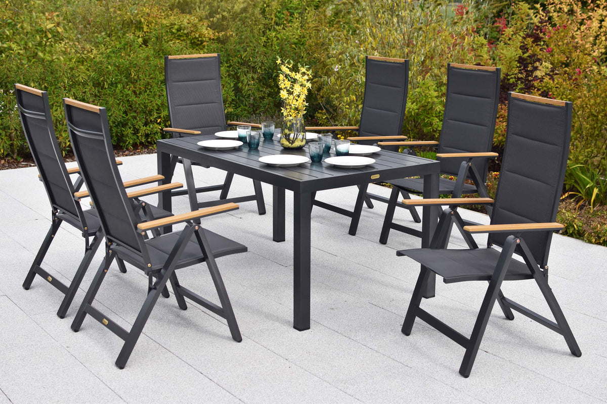 Verona Set 7tlg.
Aluminium/Textil/Polywood