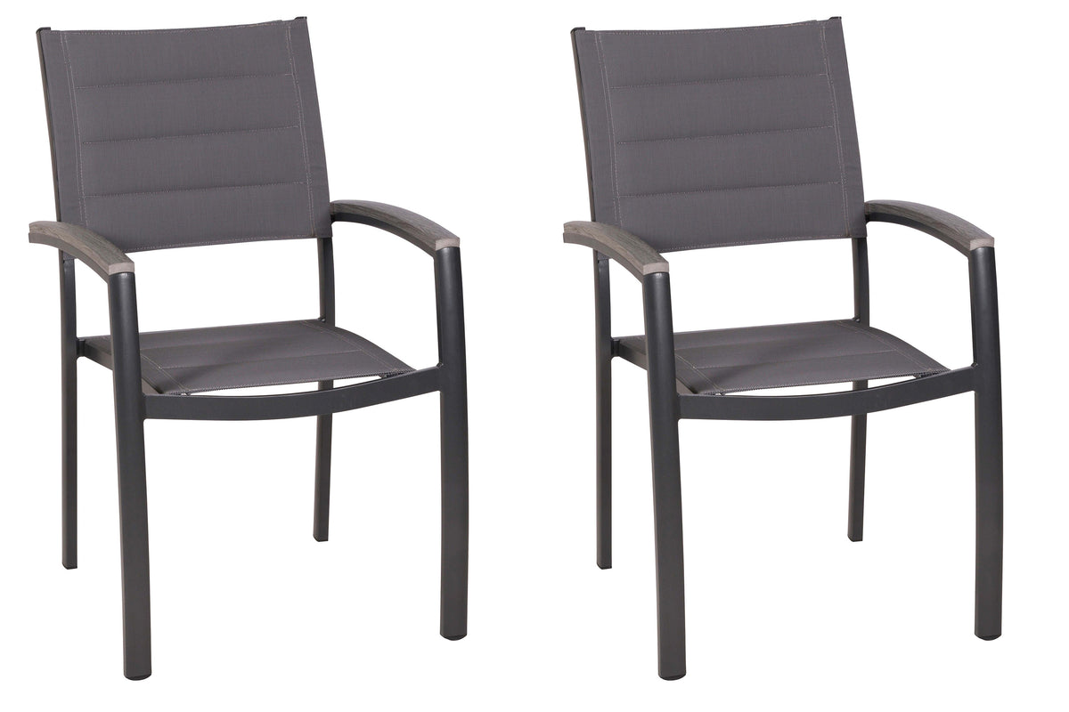 Stapelsessel Pisa, grau, 2er Set
Aluminium/Textil