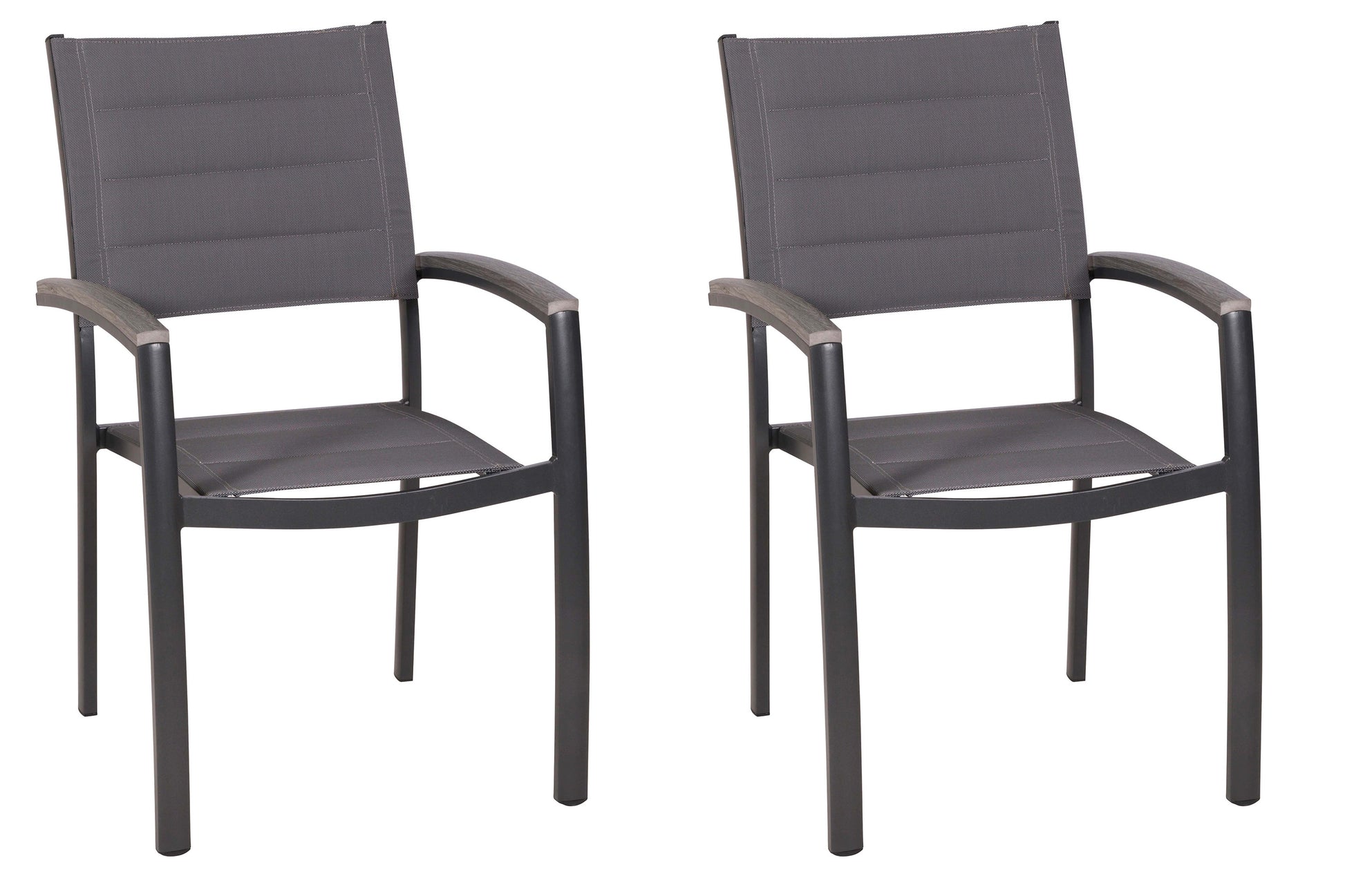 Stapelsessel Pisa, grau, 2er Set
Aluminium/Textil