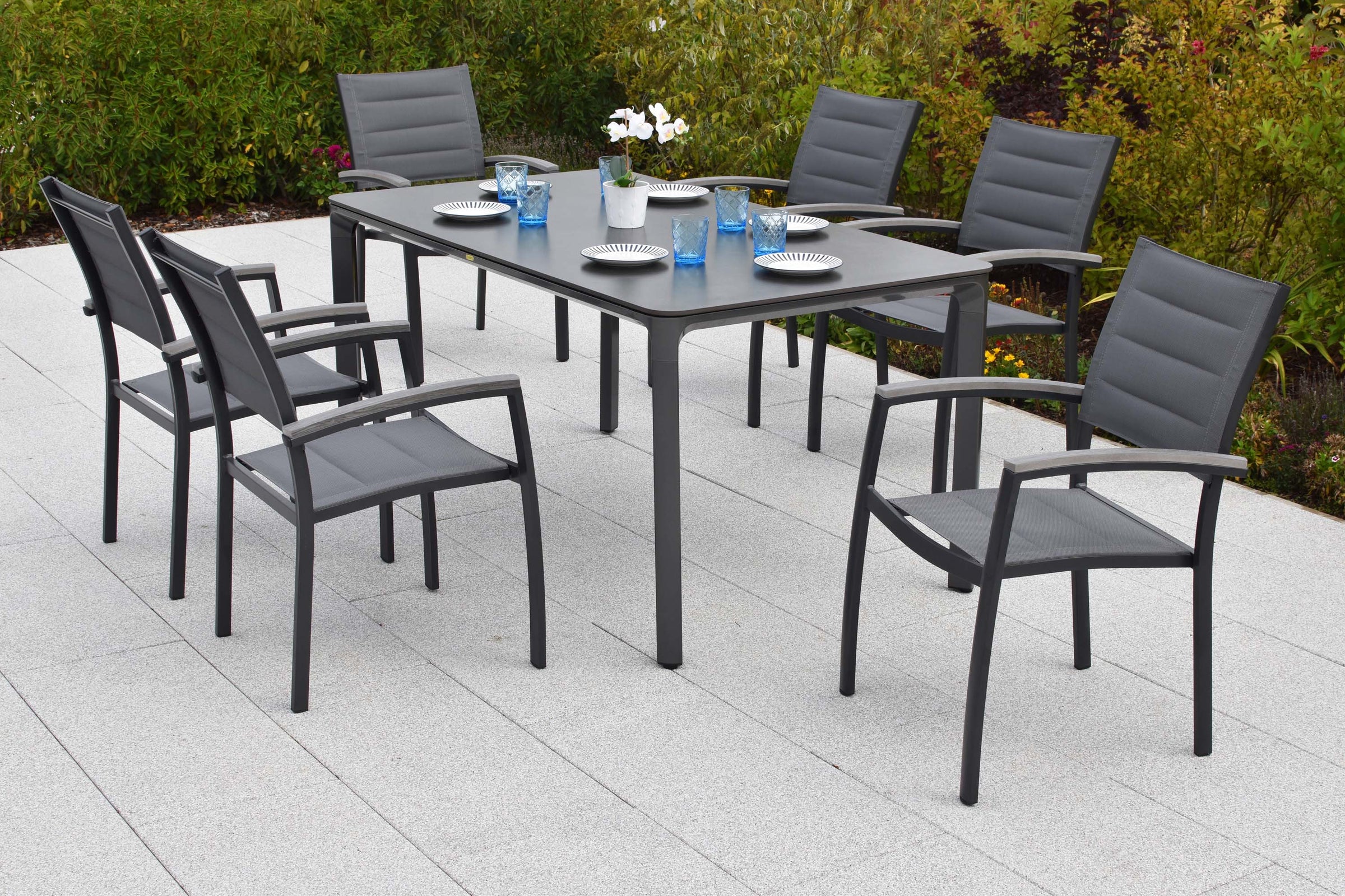 Pisa Set 7tlg., graphit
Aluminium/Textil