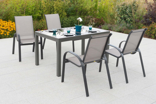 Amalfi Set 5tlg.
Aluminium/Textil