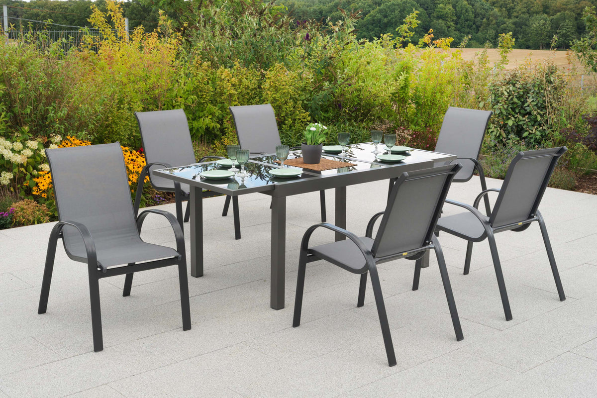 Amalfi Set 7tlg.
Aluminium/Textil