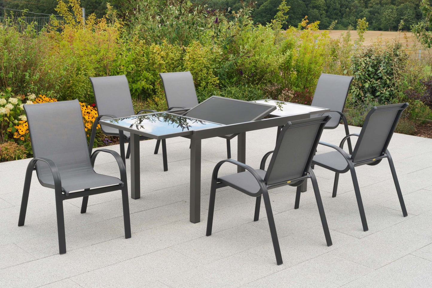 Amalfi Set 7tlg.
Aluminium/Textil