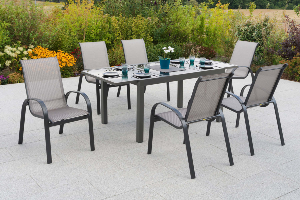 Amalfi Set 7tlg.
Aluminium/Textil