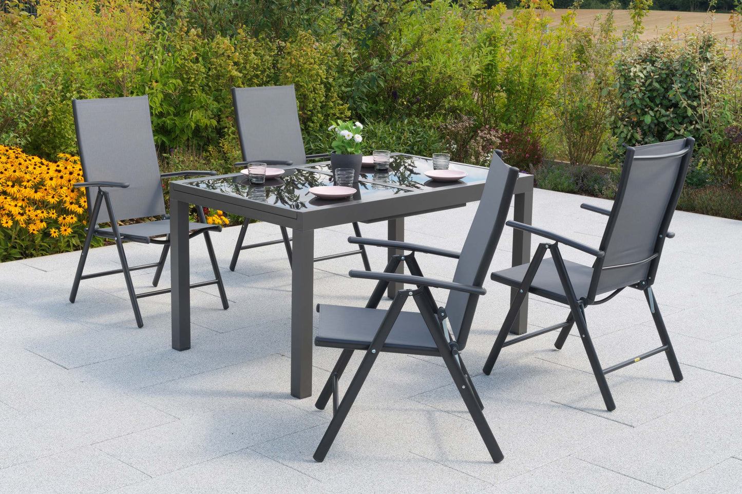 Amalfi Set 5tlg.
Aluminium/Textil