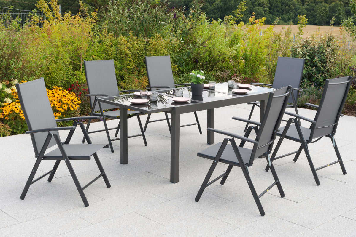 Amalfi Set 7tlg.
Aluminium/Textil