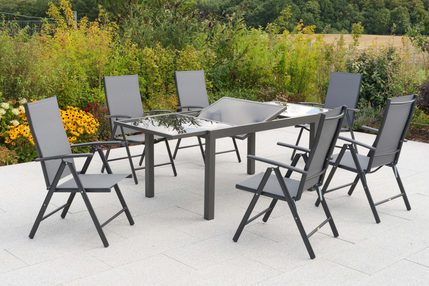 Amalfi Set 7tlg.
Aluminium/Textil
