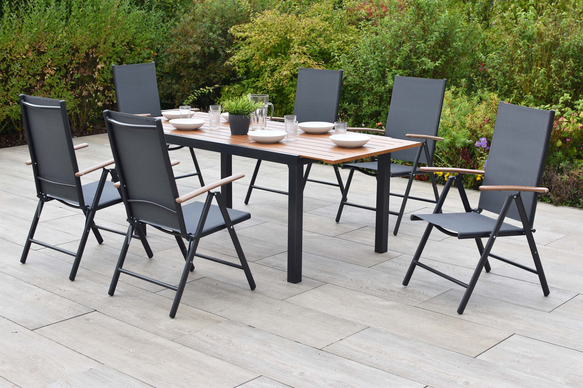 Valenza Set 7tlg.
Aluminium/Textil