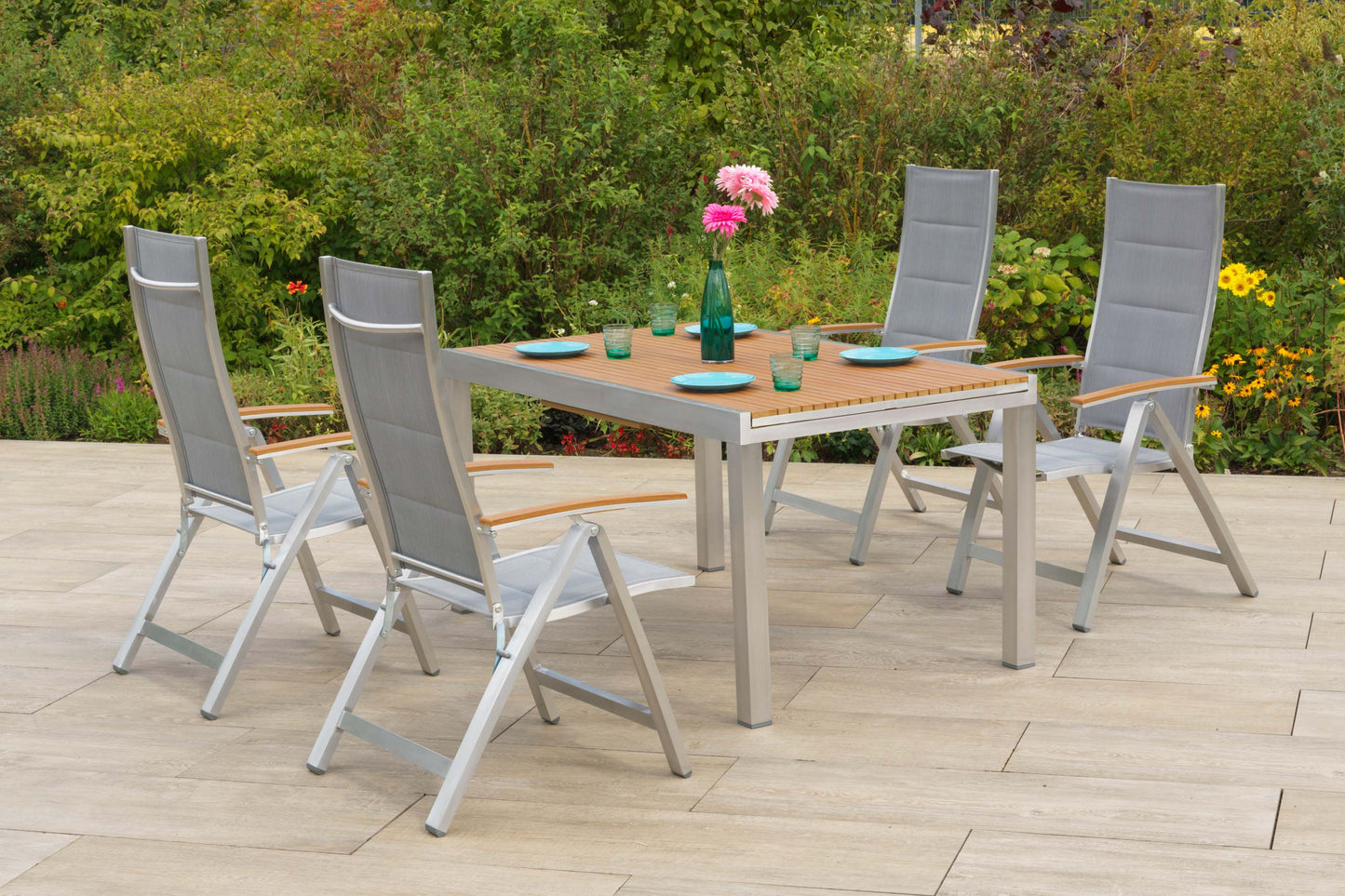 San Remo Set 5tlg.
Aluminium/Textil
