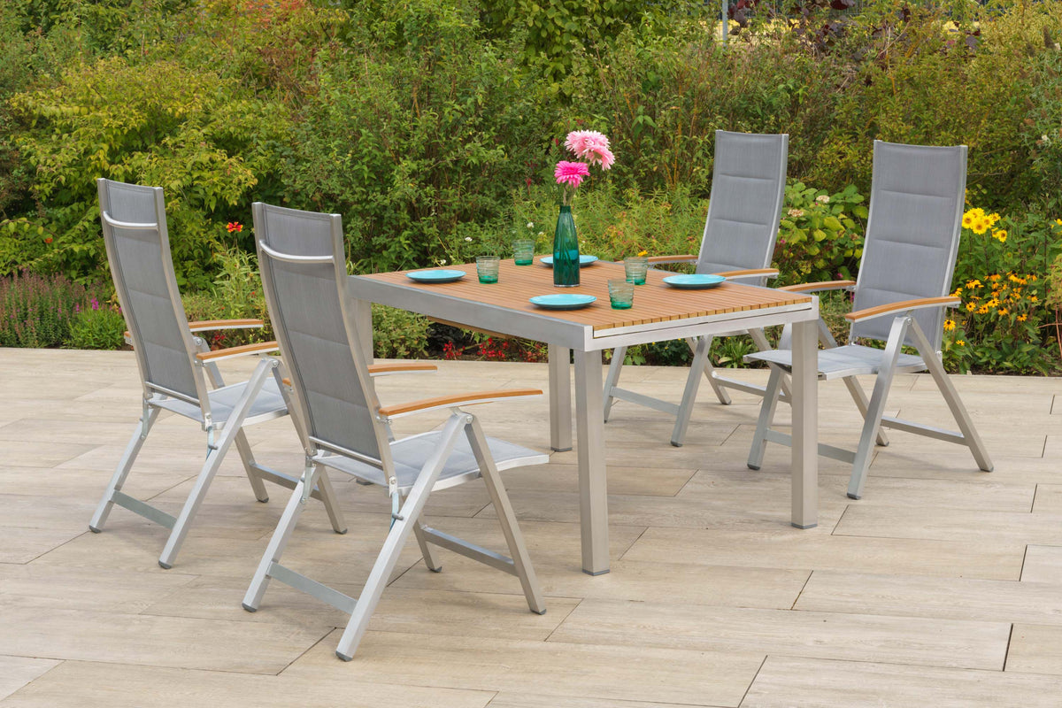 San Remo Set 5tlg.
Aluminium/Textil
