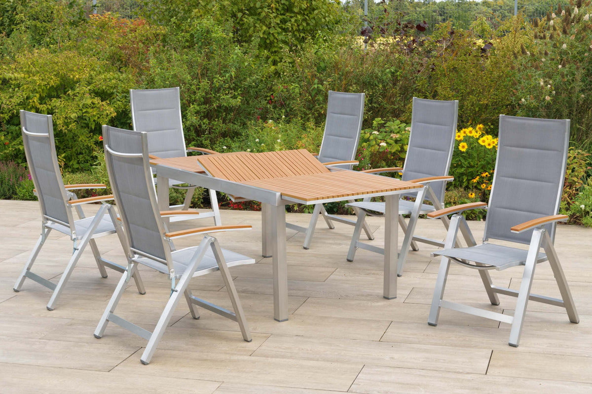 San Remo Set 7tlg.
Aluminium/Textil