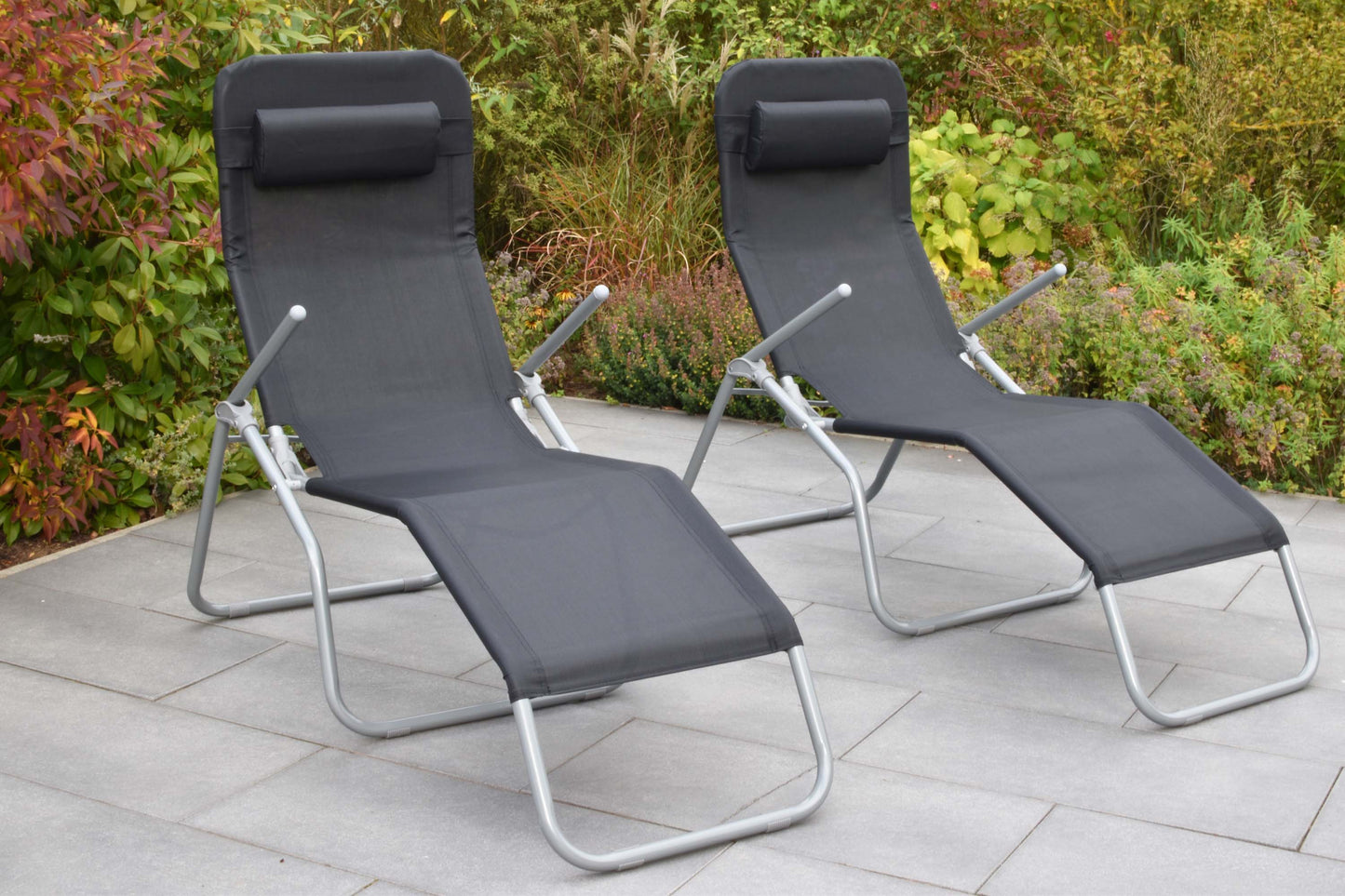 Wellnessliege XXL inkl. Kopfkissen, 2er Set