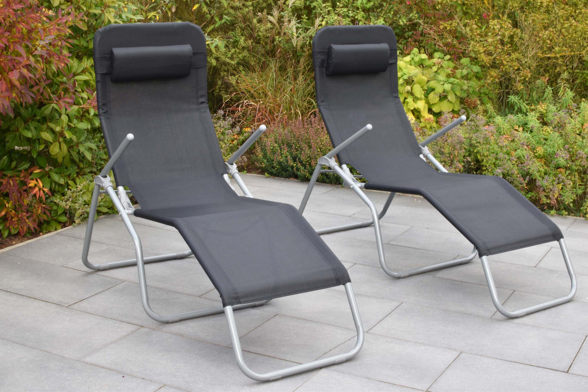 Wellnessliege XXL inkl. Kopfkissen, 2er Set