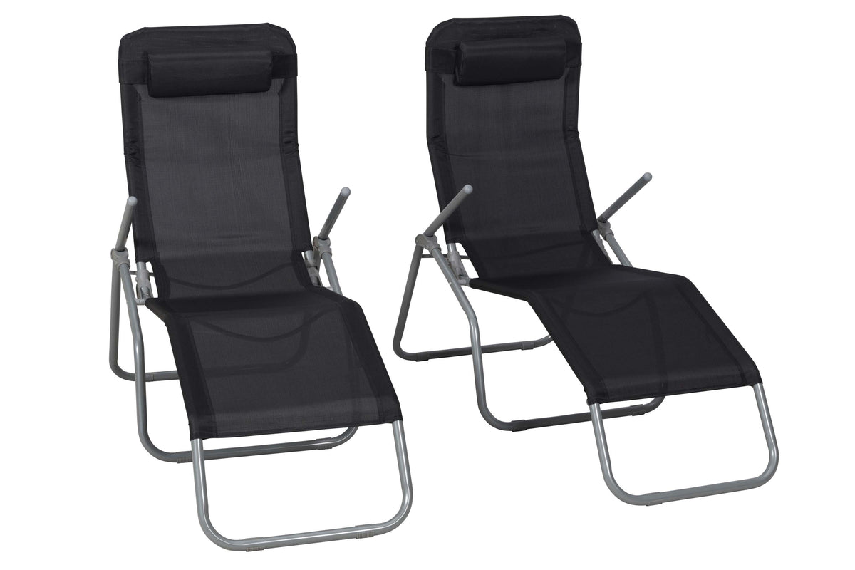Wellnessliege XXL inkl. Kopfkissen, 2er Set