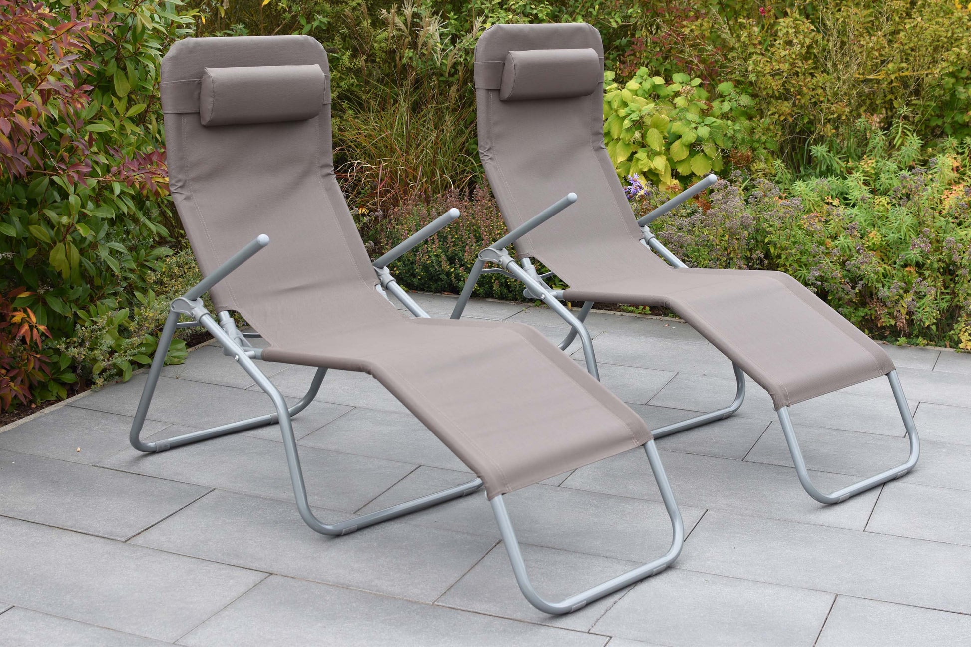 Wellnessliege XXL inkl. Kopfkissen, 2er Set