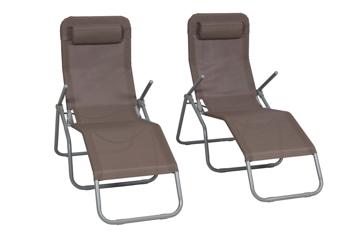 Wellnessliege XXL inkl. Kopfkissen, 2er Set