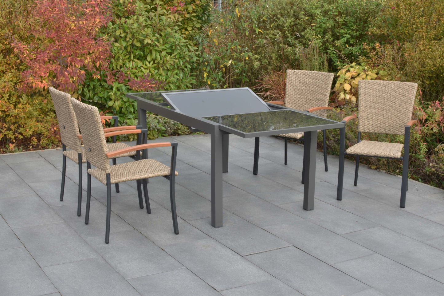 Teramo Set 5tlg.
Alu/KS-geflecht/Polyrattan