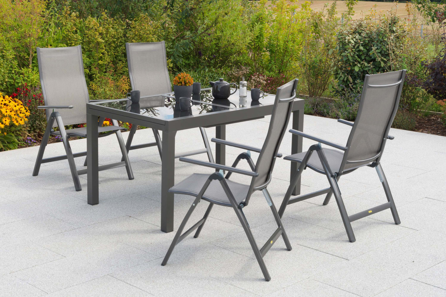 Carrara Set 5tlg. 
Aluminium/Textil